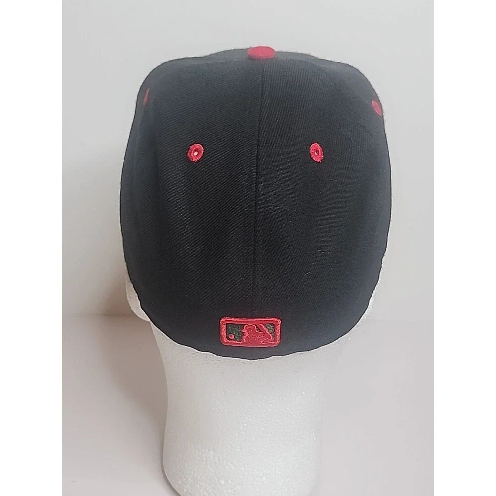 Los Angeles Dodgers New Era 59Fifty Cap Hat Size 7 Black W/ Green & Red Logo MLB